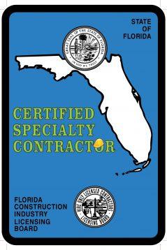 Certified Specialty Contractor Florida