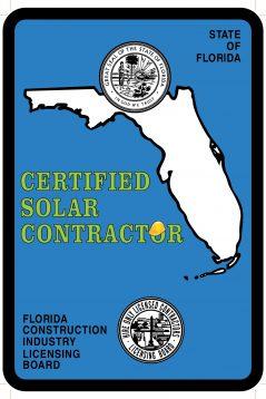 Certified Solar Contractor Florida